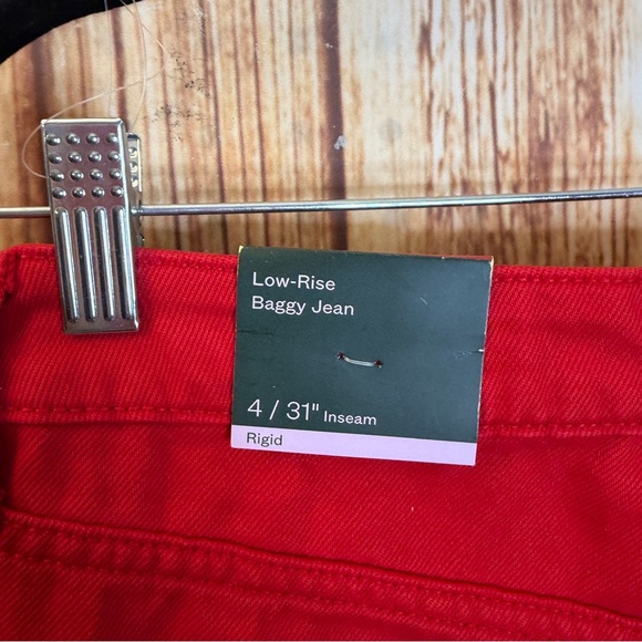 Wild Fable Women’s Low Rise Baggy Rigid Red Jeans 31” Inseam Size 4 - Picture 11 of 11